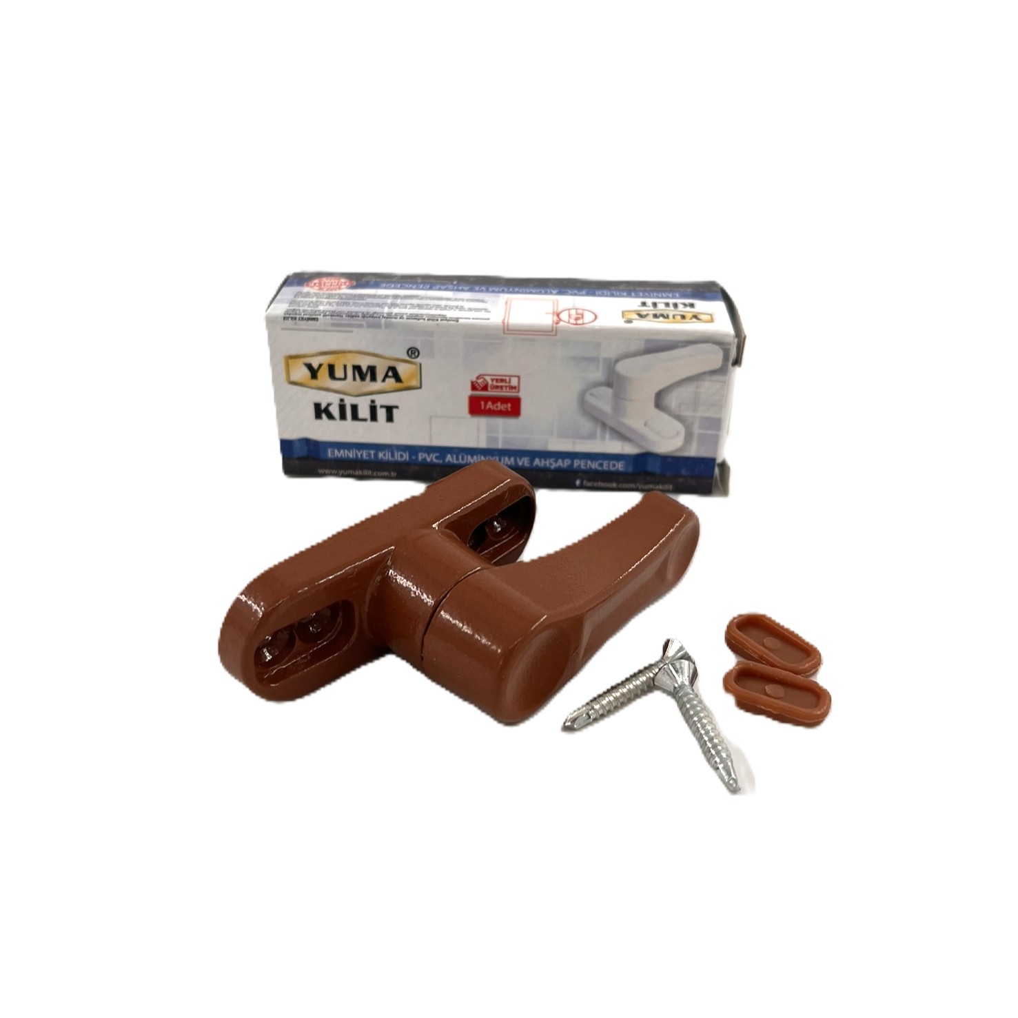 YUMA PVC EMNİYET KİLİT METAL KAHVE